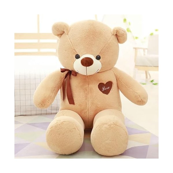 PaMut Ours en Peluche Mignon Jouet en Peluche Ours Mignon poupée Fille Cadeau pour Enfants Anniversaire Cadeau de Noël 100cm 