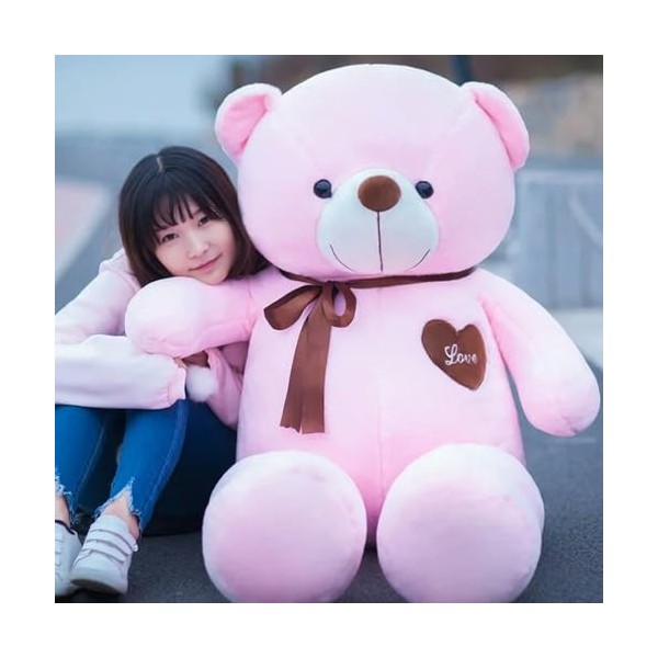 PaMut Ours en Peluche Mignon Jouet en Peluche Ours Mignon poupée Fille Cadeau pour Enfants Anniversaire Cadeau de Noël 100cm 