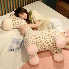 LfrAnk Dessin animé Girafe Jouets en Peluche Mignon cerf Jouets en Peluche Animaux oreillers Enfants poupée Cadeaux Anniversa