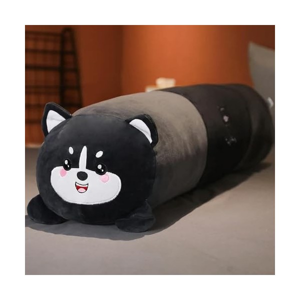 LfrAnk Mignon Dinosaure Lion Husky Jouet en Peluche Rempli Doux Long Oreiller pour Enfants Fille Anniversaire Saint Valentin 