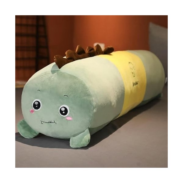 LfrAnk Mignon Dinosaure Lion Husky Jouet en Peluche Rempli Doux Long Oreiller pour Enfants Fille Anniversaire Saint Valentin 