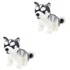 FOYTOKI 4 Pièces Poupée Husky Peluches Jouets pour Chiens Peluche Domestique Jouet en Peluche Intéressant Joli Jouet en Peluc