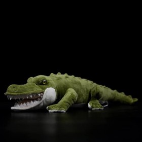 Ermano Peluche 50cm Crocodile Peluche Douce Jouet Simulation Crocodile Vert réel poupée Crocodile SIEM Reap Animal modèle Cad