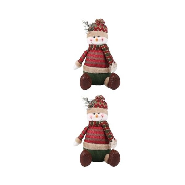 ifundom 2 Pcs Poupée De Noël Décoration Peluche Peluches Peluches Peluche Cheminée Décor Statue Décor Maison Décorations pour