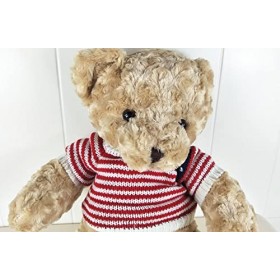Ermano Peluche 60 cm Ours Enfants Peluche Jouets garçons Ours avec vêtements Cadeaux danniversaire Jouets remplis 60 cm