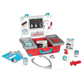 Smoby - Mallette Médicale - Jouet dImitation Docteur - 12 Accessoires - Fonctions Mécaniques - Dès 3 Ans - Fabriqué en Franc