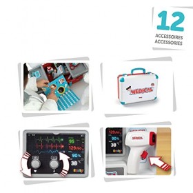 Smoby - Mallette Médicale - Jouet dImitation Docteur - 12 Accessoires - Fonctions Mécaniques - Dès 3 Ans - Fabriqué en Franc