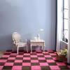 Tapis De Sol Emboîtable en Mousse Peluche 12 Pièces, Dalles De Moquette Carrées Colorées, Tapis De Sol Moelleux, Tapis De Jeu