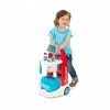 Smoby - Chariot Médical Electronique - Jouet pour Enfant - 16 Accessoires de Docteur - Sons et Lumières - 340202, Rouge