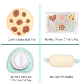Baby GUND My First Baking Peluche Playset avec sons, hochets, grincements et rides, jouet sensoriel en peluche ultra douce po
