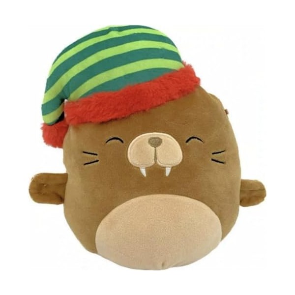 Squishmallows Peluche de Noël officielle Bruce le morse 11,4 cm