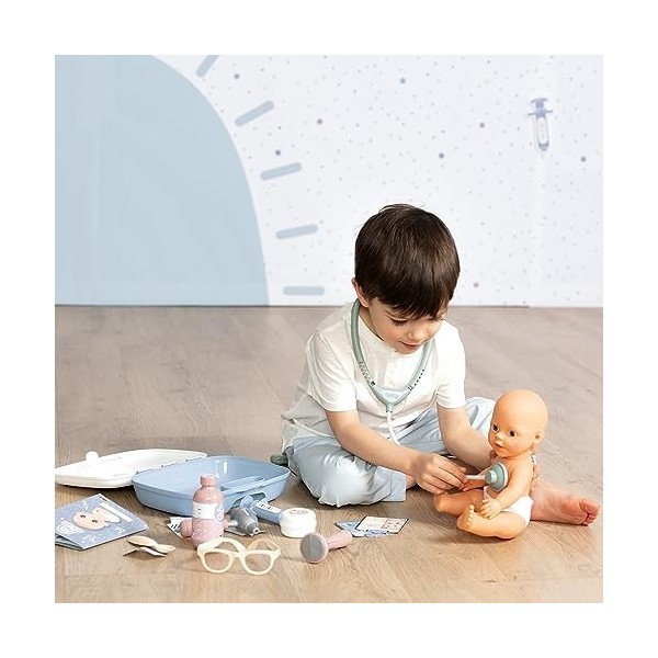 Smoby - Baby Care - Mallette de Soins - Jouet dImitation Pédiatre - 19 Accessoires - Poignée de Transport - 240306