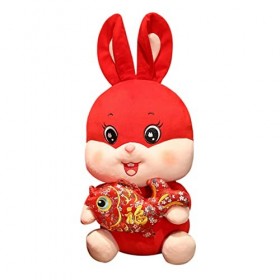ibasenice Mascotte De Lannée du Lapin Jouet Animal du Zodiaque Jouet du Nouvel an 2023 Ornement De Lannée Lunaire Chinoise 