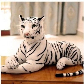 Tigre réaliste et léopard Peluche Animal Tigre Jaguar poupée Cadeau d’Anniversaire pour Enfants 75cm 4
