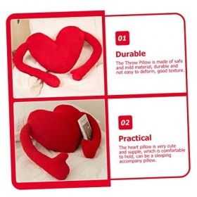 Totority Coussin Coeur en Peluche Oreillers Esthétiques Décorations De Coeur De Mariage Coussin À Carreaux Oreiller DAccent 