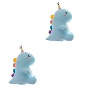 Toyvian 2 Pièces Peluche Dinosaure Peluches Cadeaux De Réconfort Adorable Jouet De Dinosaure Peluche De Chambre Animal en Pel