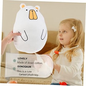 Vaguelly Oreiller Ours Blanc Jouet en Peluche Oreiller en Peluche Câlin Oreiller Animal Doux Poupée en Peluche Kawaii Jolie P