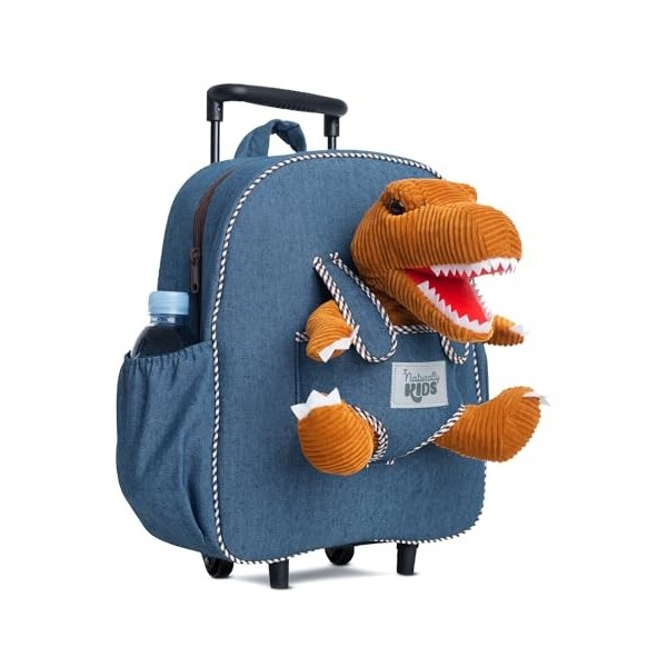 Naturally KIDS Mini Sac à Dos Dinosaure pour Filles Garçons - Jouets Dinosaures pour Enfants 3-5 Ans - Petit Sac à Dos Violet