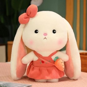 EacTEL Kawaii Lapin Longue Oreille Peluche Jouet Lapin en Peluche Poupée Mignon Lapin Bon Cadeau pour Enfants Anniversaire Ca