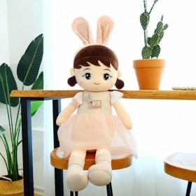 Kawaii Peluche Fille Poupée avec Vêtements Doux Peluche Poupée Mignon Peluche Fille Jouet Enfants Anniversaire Saint Valentin