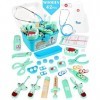 Vanplay Lot de 42 valises de Docteur en Bois pour Enfants avec stéthoscope - Jeu de rôle - Cadeau pour Enfants à partir de 3,