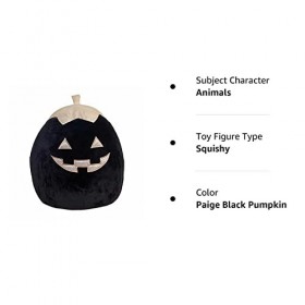 Squishmallow s Officiel Kellytoy Peluche douce et spongieuse 20,3 cm Paige citrouille noire 