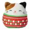 Squishmallows Kellytoy 2022 Cam The Holiday Cat - Autocollants inclus 10,2 cm