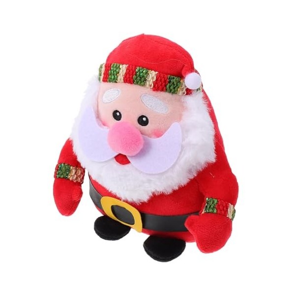 ibasenice 3 Pièces Le Père Noël Jouet De Noel en Peluche Figurines De Père Noël en Peluche Oreiller Câlin De Noël Animal en P