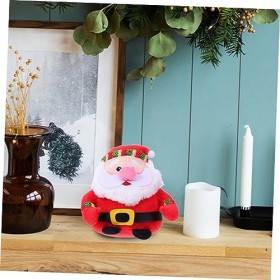 ibasenice 3 Pièces Le Père Noël Jouet De Noel en Peluche Figurines De Père Noël en Peluche Oreiller Câlin De Noël Animal en P