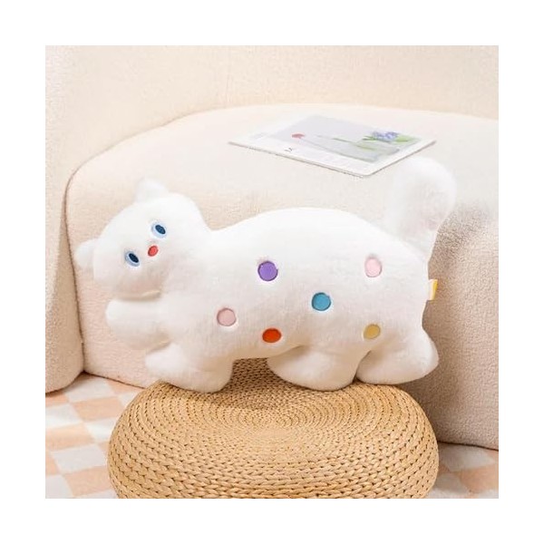 Kawaii coloré tacheté Chat Peluche Jouets Mignon Peluches Animaux Moelleux Doux Peluche Chat Oreiller Chambre décoration Cade