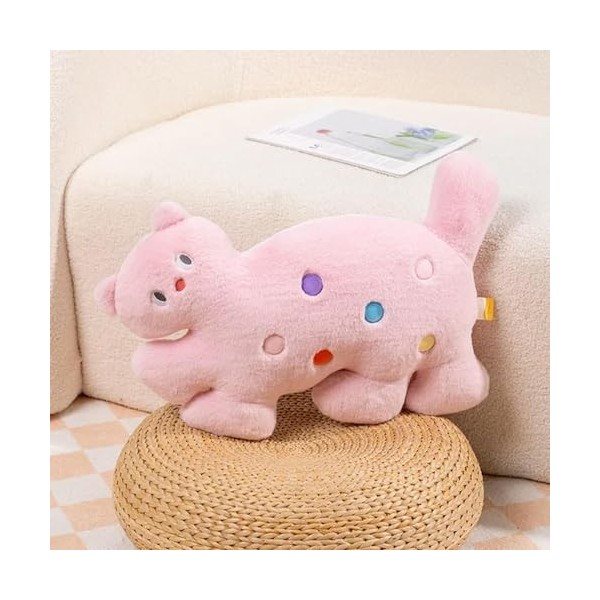 Kawaii coloré tacheté Chat Peluche Jouets Mignon Peluches Animaux Moelleux Doux Peluche Chat Oreiller Chambre décoration Cade