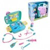 Peppa Pigs Medic Kit de Centre de Jeu | Comprend Plus de 10 Accessoires avec étui de Transport | Kit de médecin pour Enfants