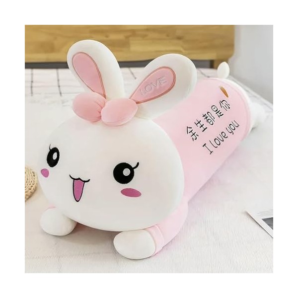 EacTEL Lapin Peluche Jouet Peluche Animal poupée Peluche Oreiller Cadeau pour Enfants Petite Amie Anniversaire Cadeau de Noël