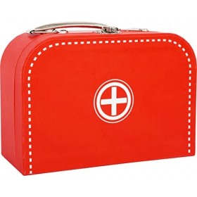 small foot 11183 Mallette de docteur "Visite médicale" en bois, avec seringue, stéthoscope, thermomètre et beaucoup plus, à p