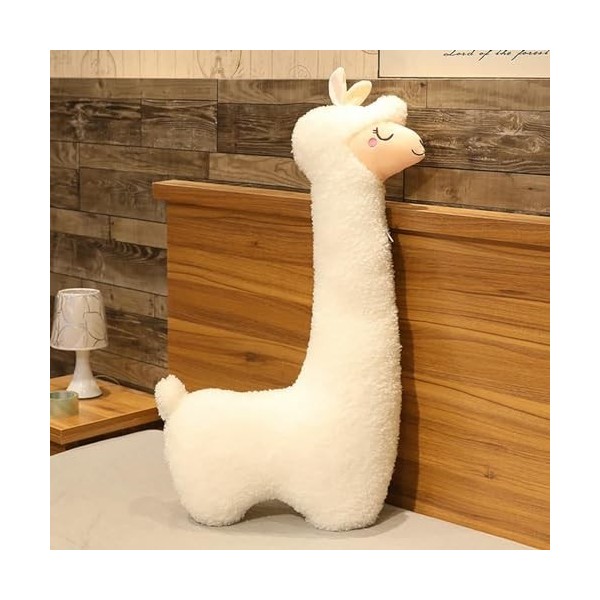 EacTEL Peluche géante en Laine poupée Mouton Mignon Coussin Fille Cadeau d’Anniversaire Cadeau de Noël 100cm 1