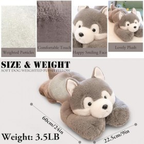 YUNTOY Jouet en peluche lesté en forme de dinosaure de 1,6 kg, coussin en peluche lesté au ventre de 61 cm, poupée mignonne e