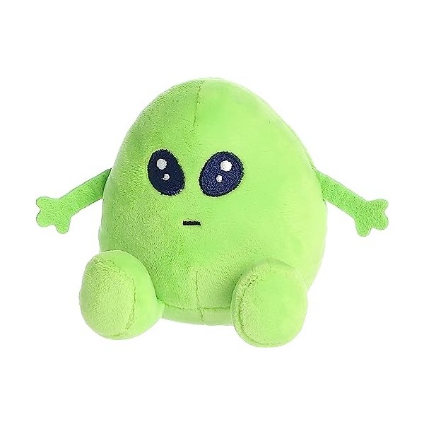 Aurora® Punny Eggspressions™ Œuf extraterrestre en peluche – Jeu de mots humoristiques – Expression ludique – Vert 8,9 cm