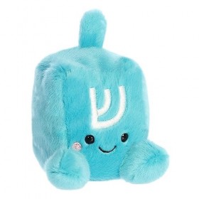 Aurora® Adorable animal en peluche Palm Pals™ Frederick Dreidel™ – Amusement de poche – Jeu en déplacement – Bleu 12,7 cm