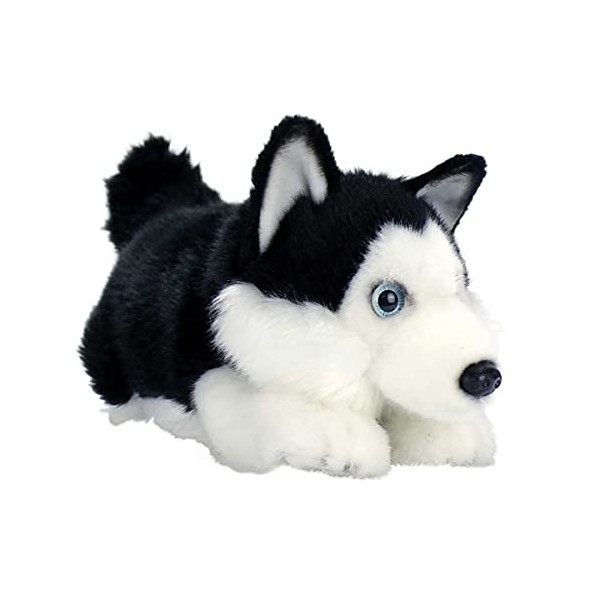 Aurora World Miyoni Peluche Husky couché Noir