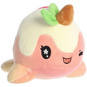 Aurora® Enchanting Tasty Peach® – Nomwhal – Design lumineux et coloré – Peluche de démonstration – Rose 17,8 cm