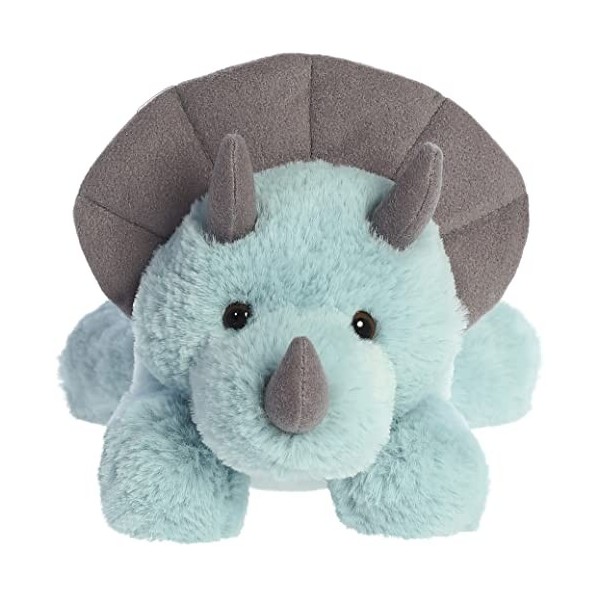Aurora® Adorable Flopsie™ Tricératops en peluche – Facilité ludique – Compagnons intemporels – Bleu 30,5 cm