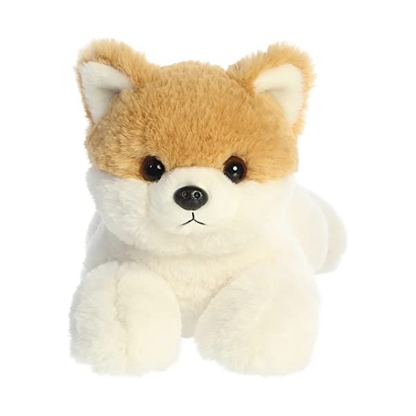 Aurora® Adorable Flopsie™ Peanut Pom Pup™ Animal en peluche – Facilité ludique – Compagnons intemporels – Blanc 30,5 cm