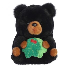 Aurora® Rolly Pet™ Blizzard Black Bear™ Animal en peluche – Adorables compagnons – Amusement en déplacement – Noir 14 cm