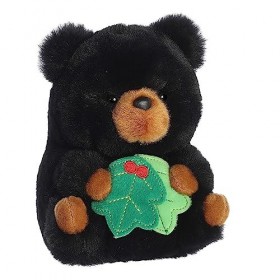 Aurora® Rolly Pet™ Blizzard Black Bear™ Animal en peluche – Adorables compagnons – Amusement en déplacement – Noir 14 cm