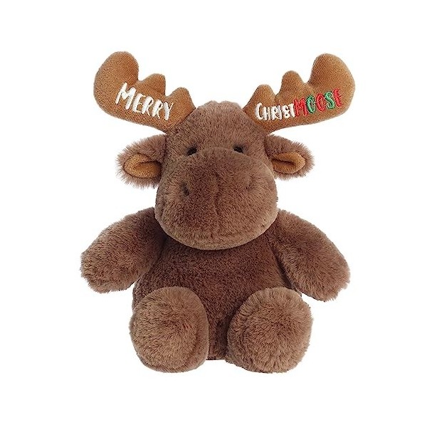 Aurora® Witty Just Sayin™ Merry Christmoose™ Animal en peluche – Personnages expressifs – Idées cadeaux insolites – Marron 3