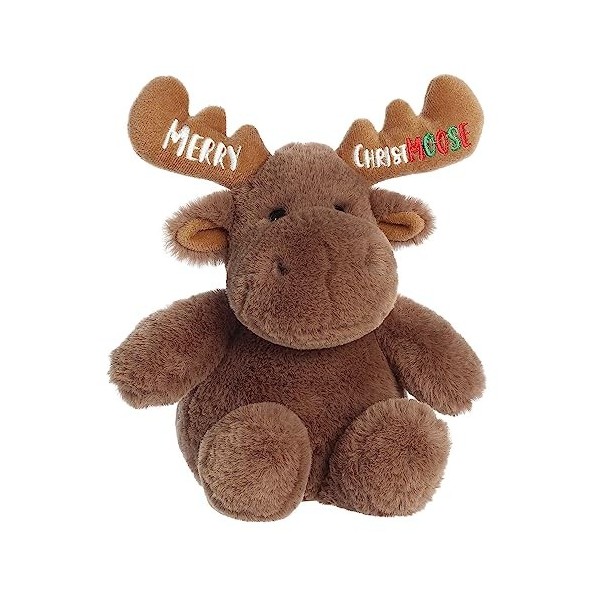 Aurora® Witty Just Sayin™ Merry Christmoose™ Animal en peluche – Personnages expressifs – Idées cadeaux insolites – Marron 3