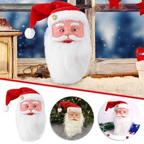 Yavion Peluche pour Jouet Électrique Tête De Père Noël Poupée Chantante Jouets pour Enfants De Noël * 2 Pièces Poulets en Cao