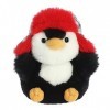 Aurora® Rolly Pet™ Porter Penguin™ Animal en peluche rond – Adorables compagnons – Amusement en déplacement – Noir 14 cm