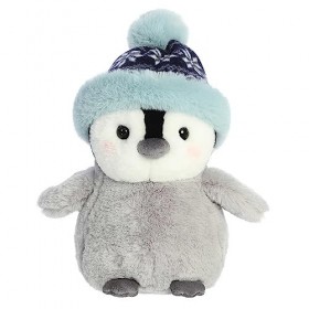 Aurora Festive Holiday Chillin Chick Charly Animal en peluche – Cheer saisonnier – Cadeaux réconfortants – Gris 25,4 cm