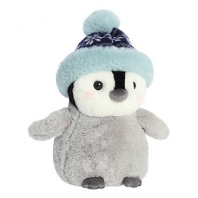 Aurora Festive Holiday Chillin Chick Charly Animal en peluche – Cheer saisonnier – Cadeaux réconfortants – Gris 25,4 cm
